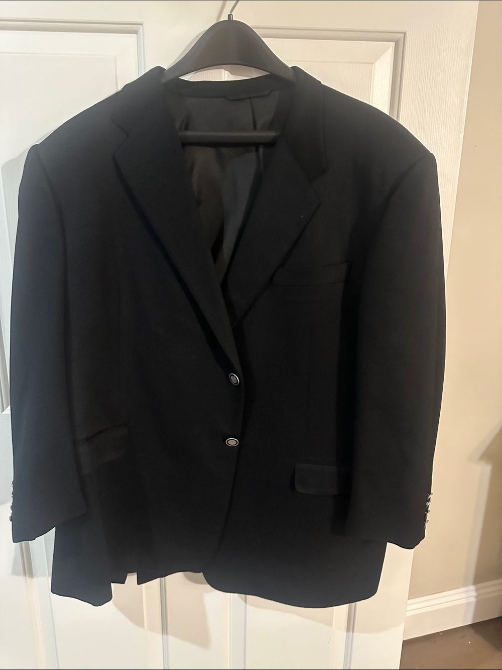 Hickey Freeman Black Two-Button Sport Coat